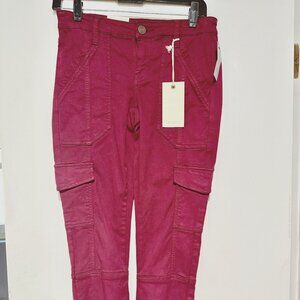 NWT "Joie'" Women's Okana Raisen Color Slim Fit Cargo Skinny Jeans